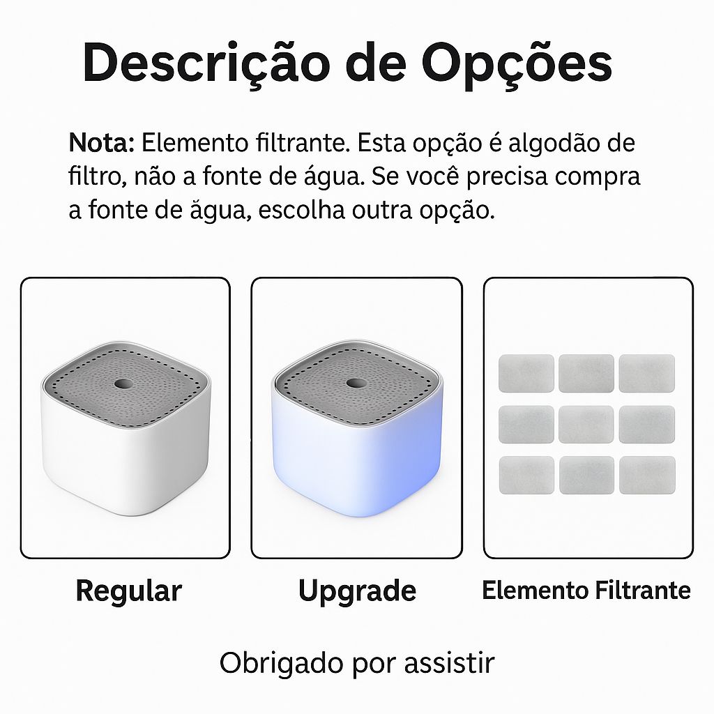 Fonte de Água Automática 3L para Gatos – Silenciosa, Filtrante e USB com recirculação automática, filtro, grande capacidade, bebedouro filtrante.