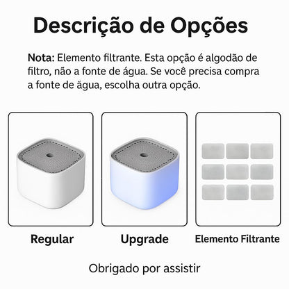 Fonte de Água Automática 3L para Gatos – Silenciosa, Filtrante e USB com recirculação automática, filtro, grande capacidade, bebedouro filtrante.